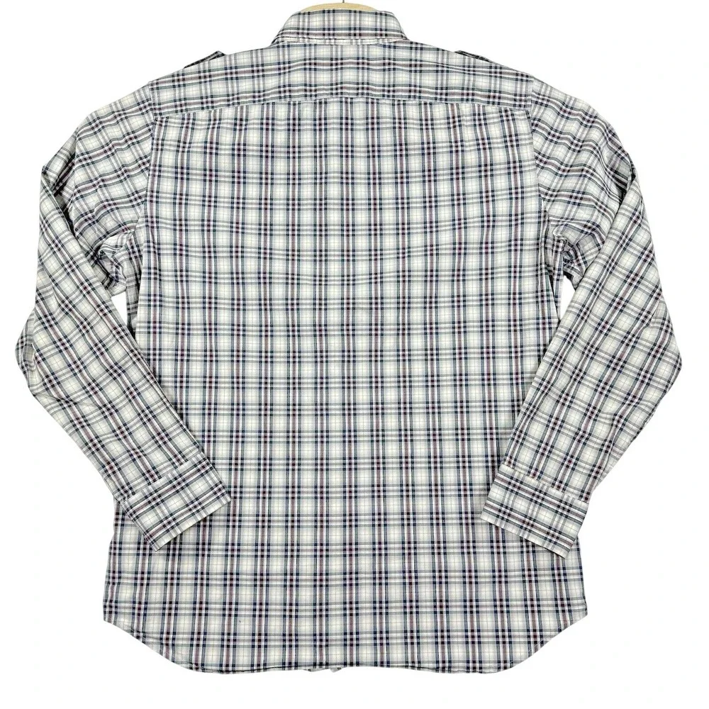 Banana Republic Plaid Button Down‎ Shirt Mens M Long Sleeve Cotton Blend Casual